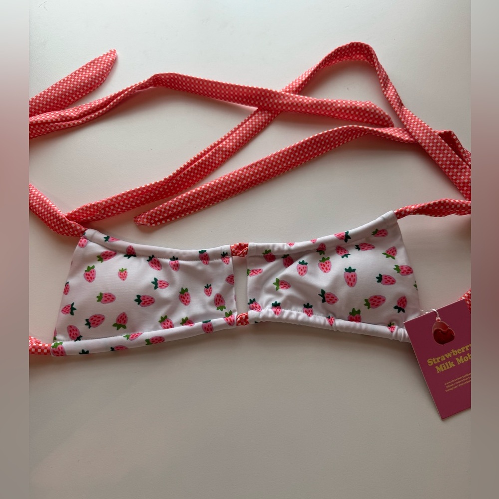 STRAWBERRY MILK MOB Strawbaby Bikini Bandeau Top - Picture 3 of 9